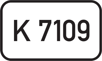 Straßenschild Kreisstraße K 7109
