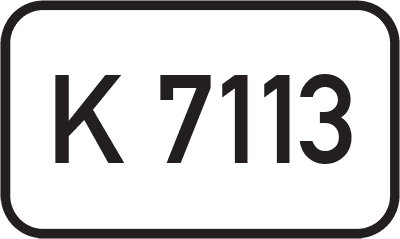 Straßenschild Kreisstraße K 7113