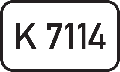 Straßenschild Kreisstraße K 7114