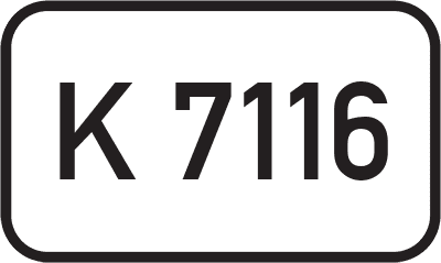 Straßenschild Kreisstraße K 7116