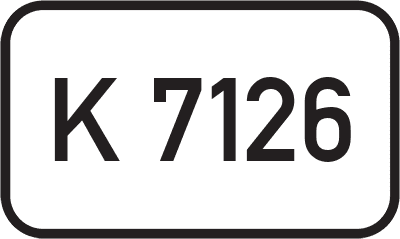 Straßenschild Kreisstraße K 7126