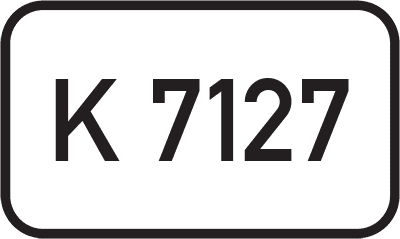 Straßenschild Kreisstraße K 7127