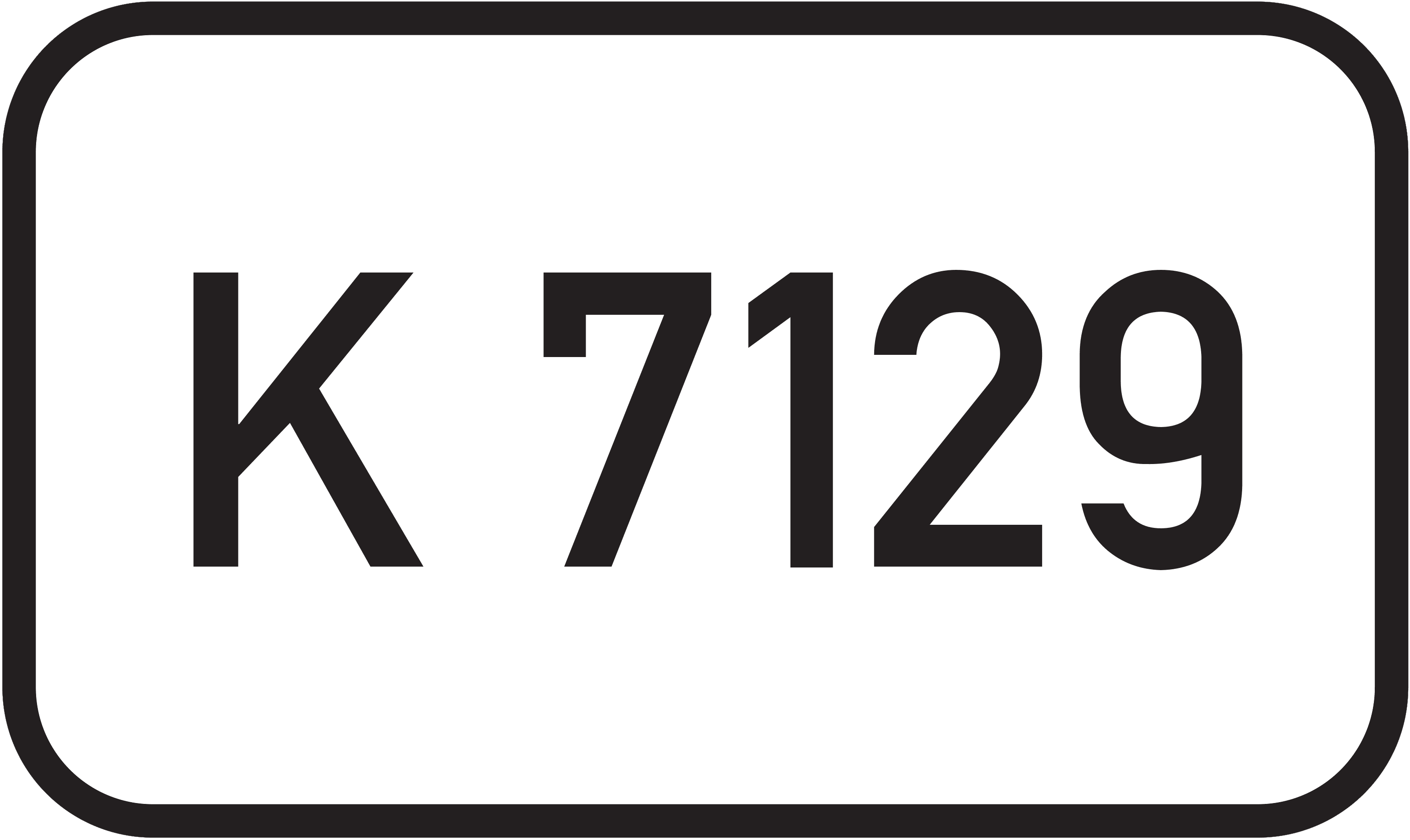 Straßenschild Kreisstraße K 7129