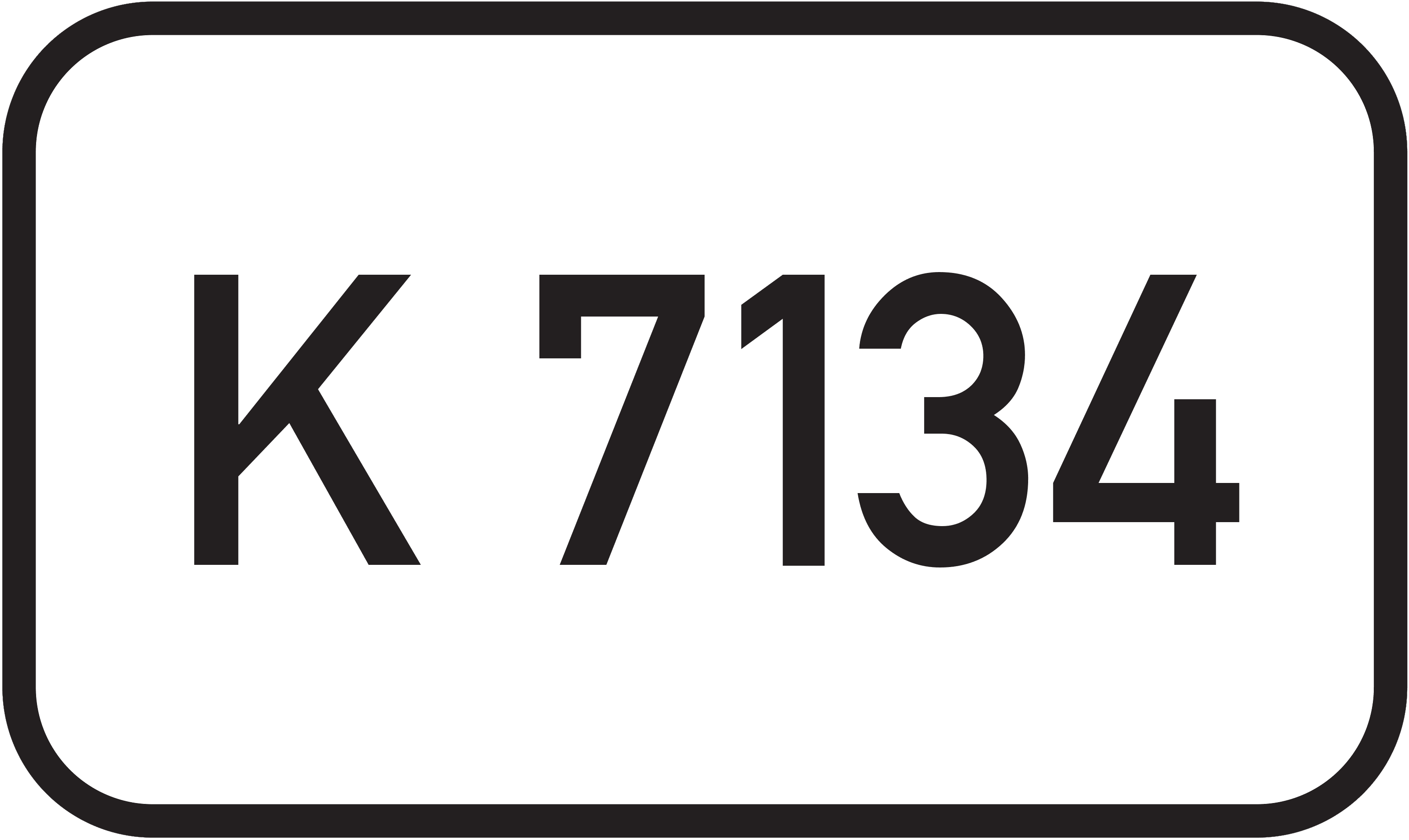 Straßenschild Kreisstraße K 7134