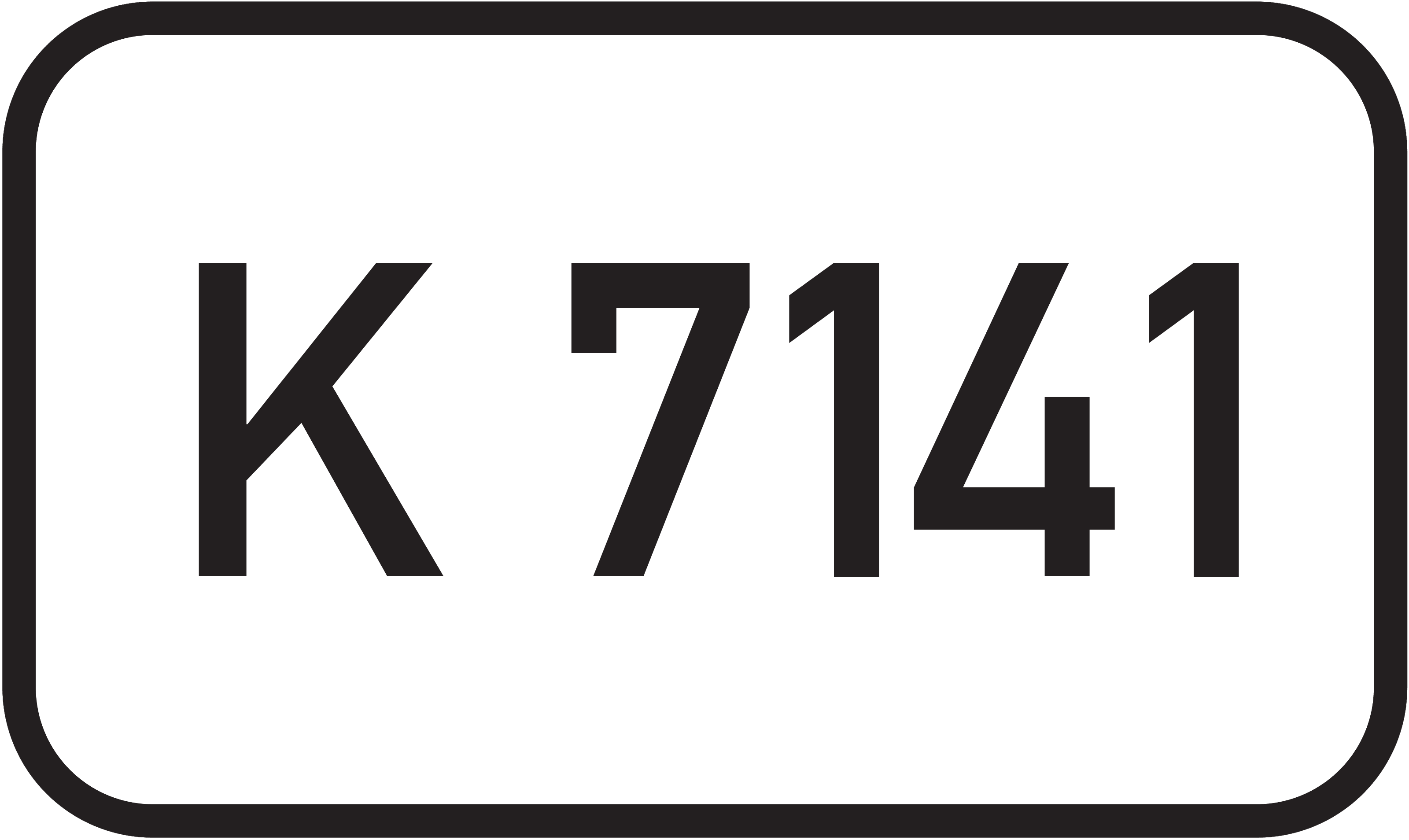 Straßenschild Kreisstraße K 7141