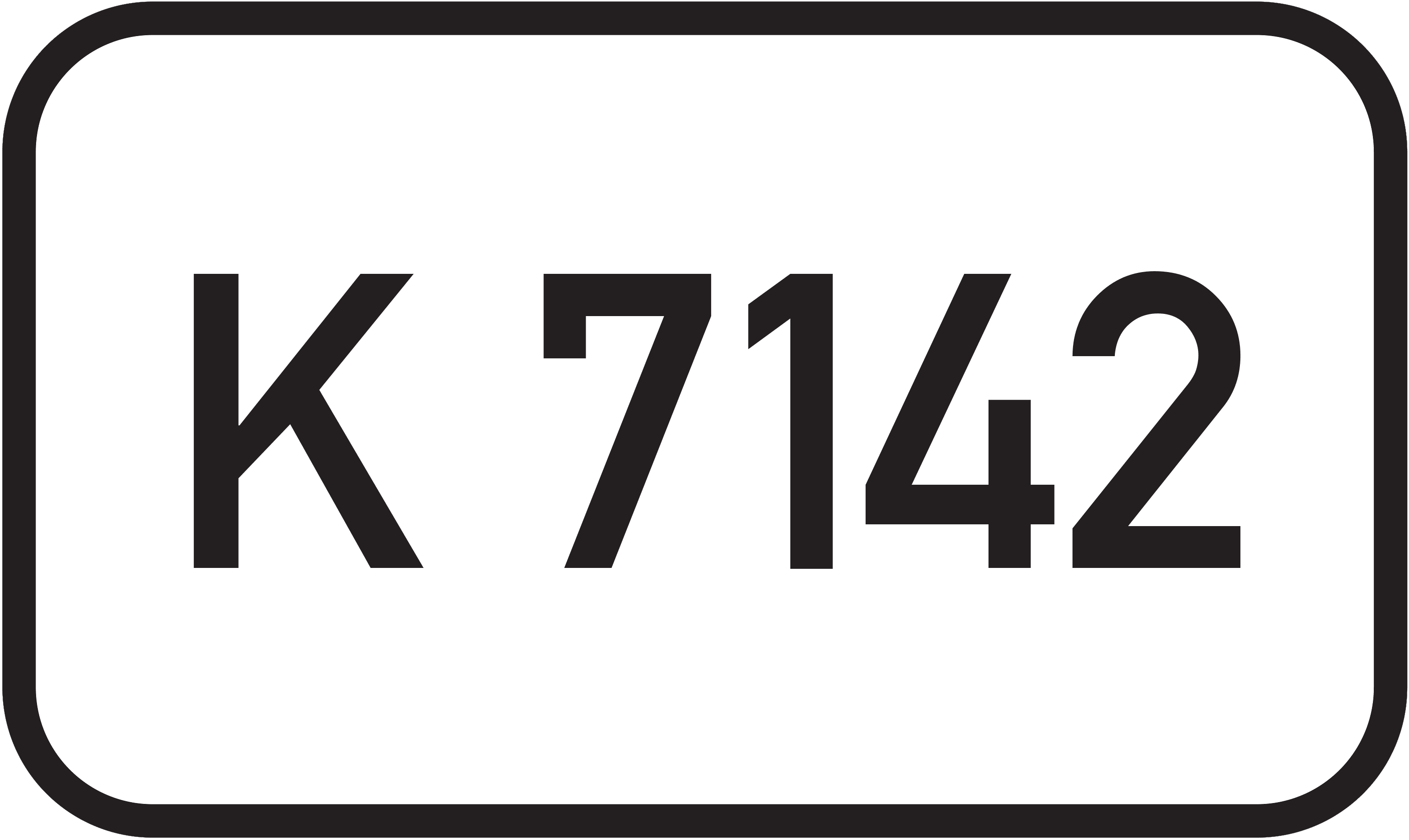 Straßenschild Kreisstraße K 7142
