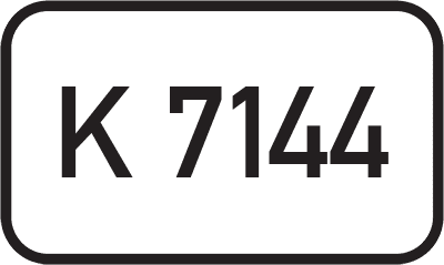 Straßenschild Kreisstraße K 7144