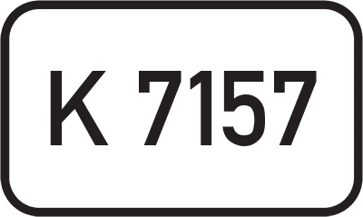Straßenschild Kreisstraße K 7157