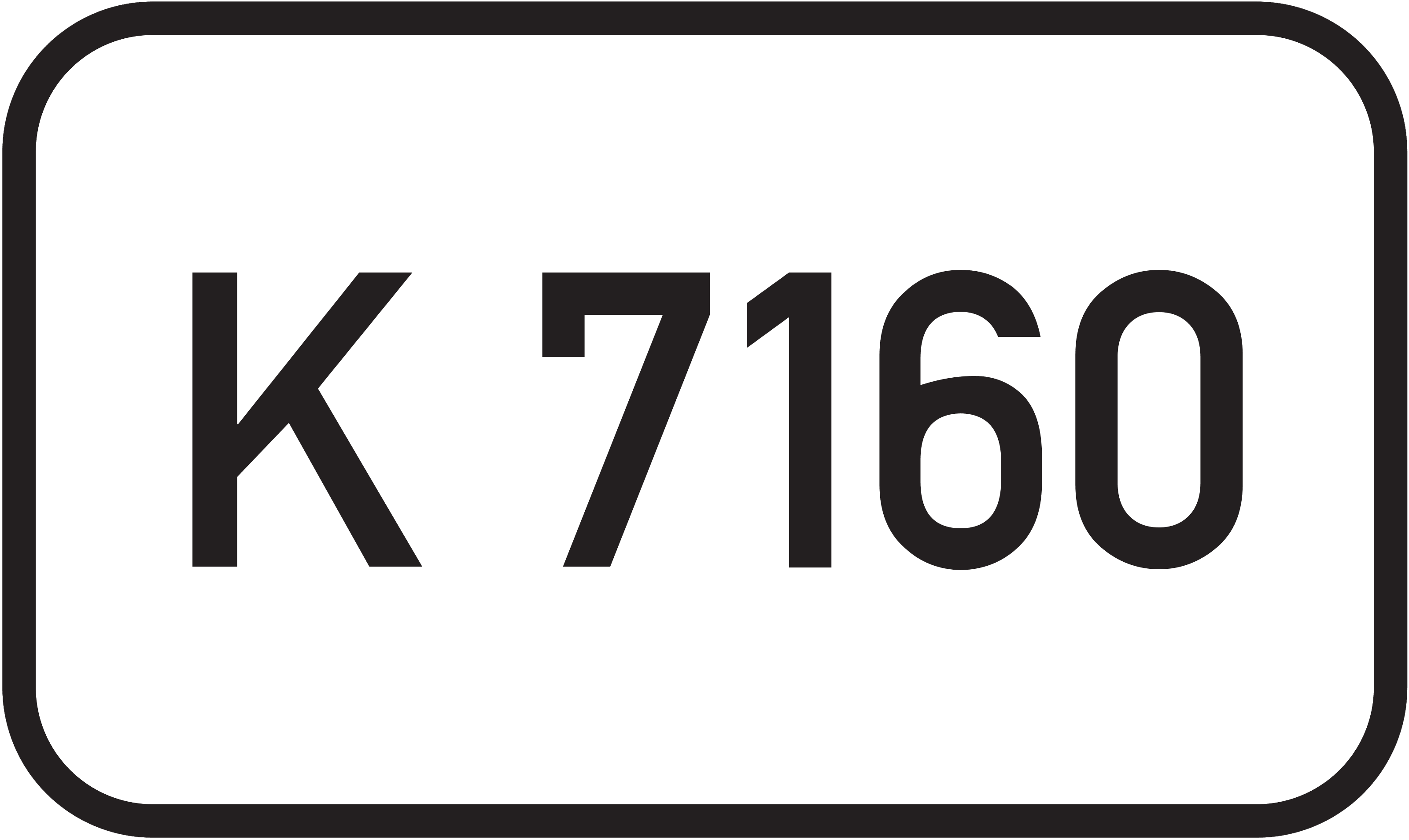 Straßenschild Kreisstraße K 7160