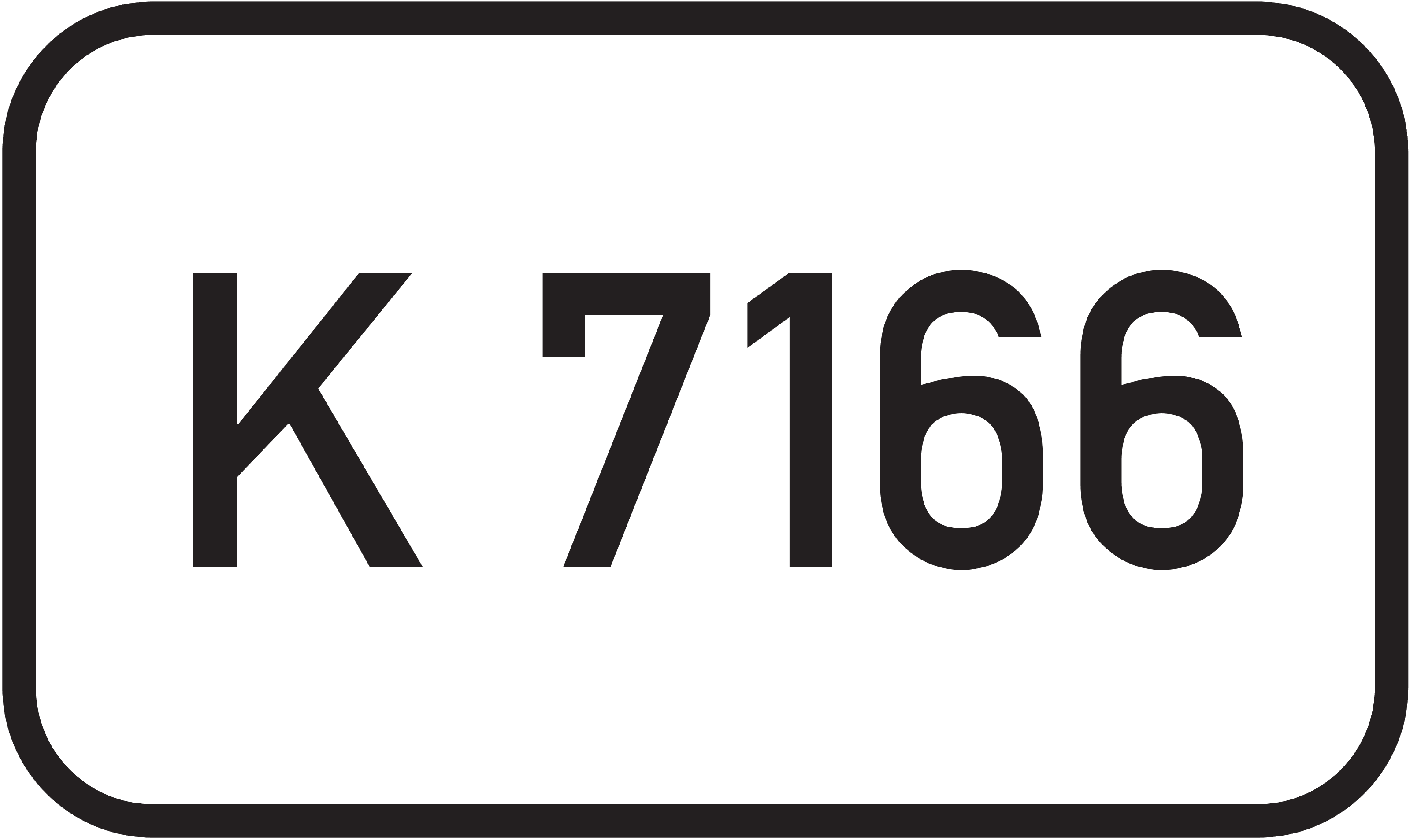 Straßenschild Kreisstraße K 7166