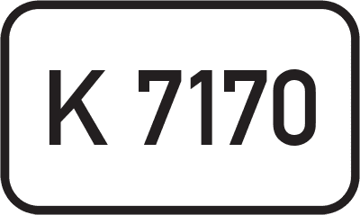 Straßenschild Kreisstraße K 7170