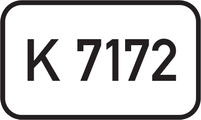 Straßenschild Kreisstraße K 7172