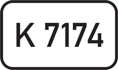 Straßenschild Kreisstraße K 7174
