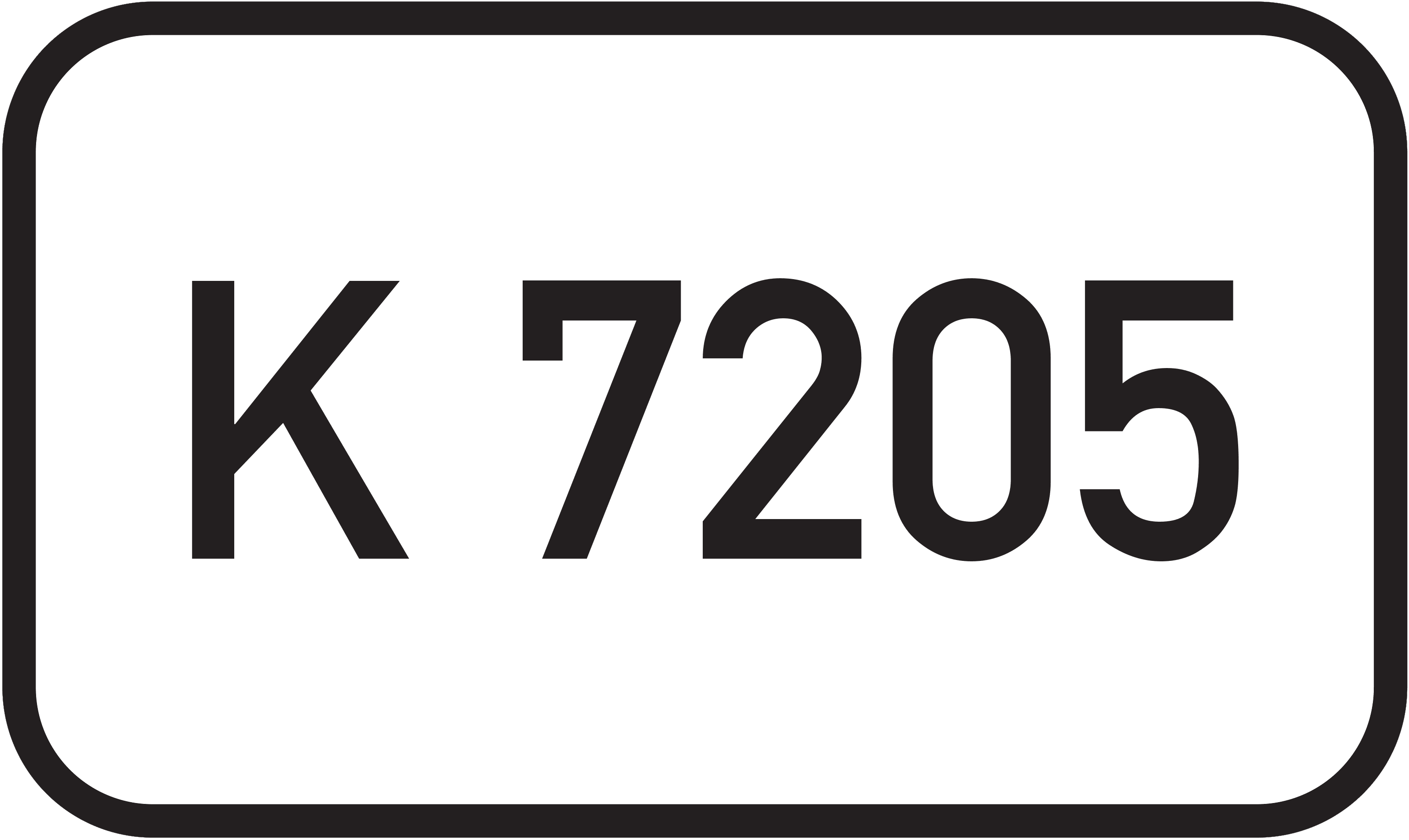 Straßenschild Kreisstraße K 7205