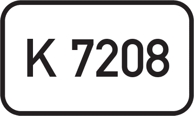 Straßenschild Kreisstraße K 7208