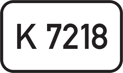 Straßenschild Kreisstraße K 7218
