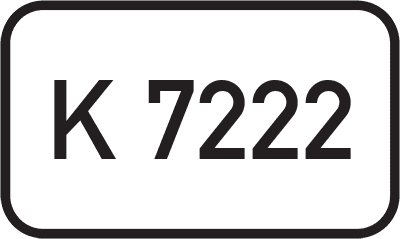 Straßenschild Kreisstraße K 7222