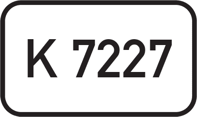 Straßenschild Kreisstraße K 7227