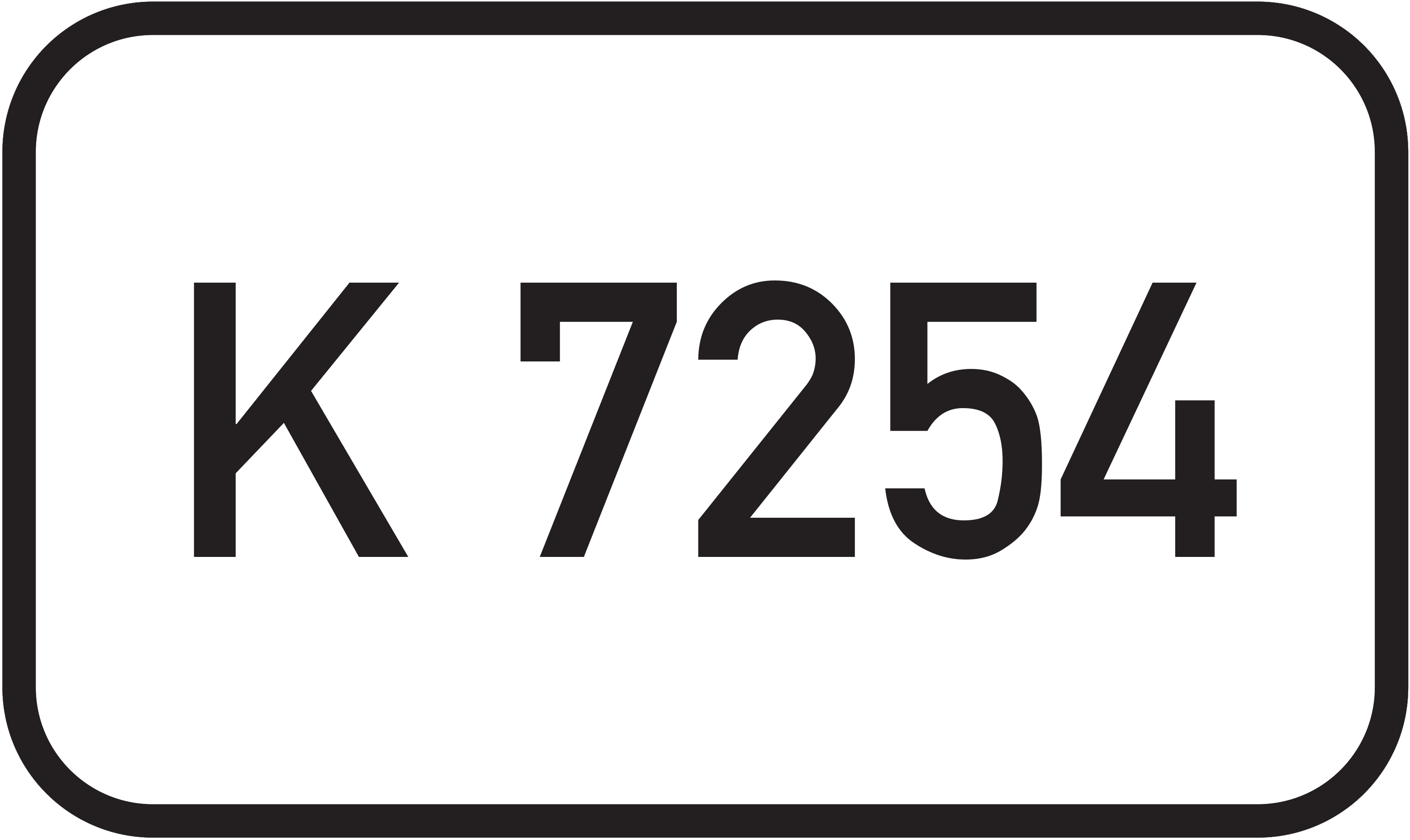Straßenschild Kreisstraße K 7254