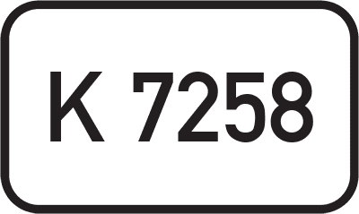 Straßenschild Kreisstraße K 7258