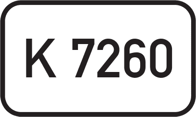 Straßenschild Kreisstraße K 7260