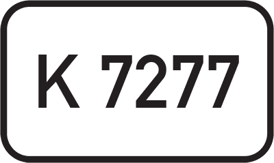 Straßenschild Kreisstraße K 7277