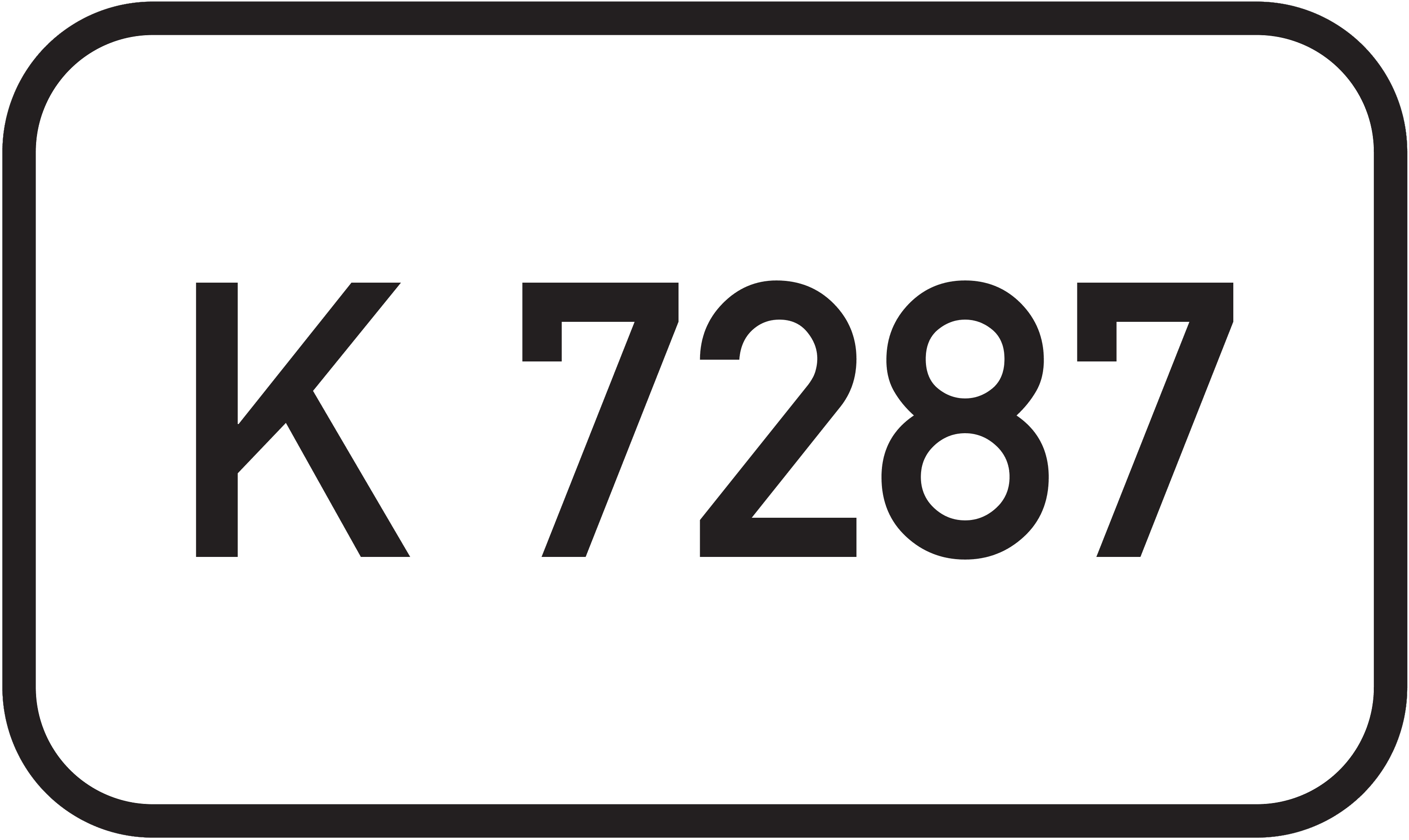 Straßenschild Kreisstraße K 7287