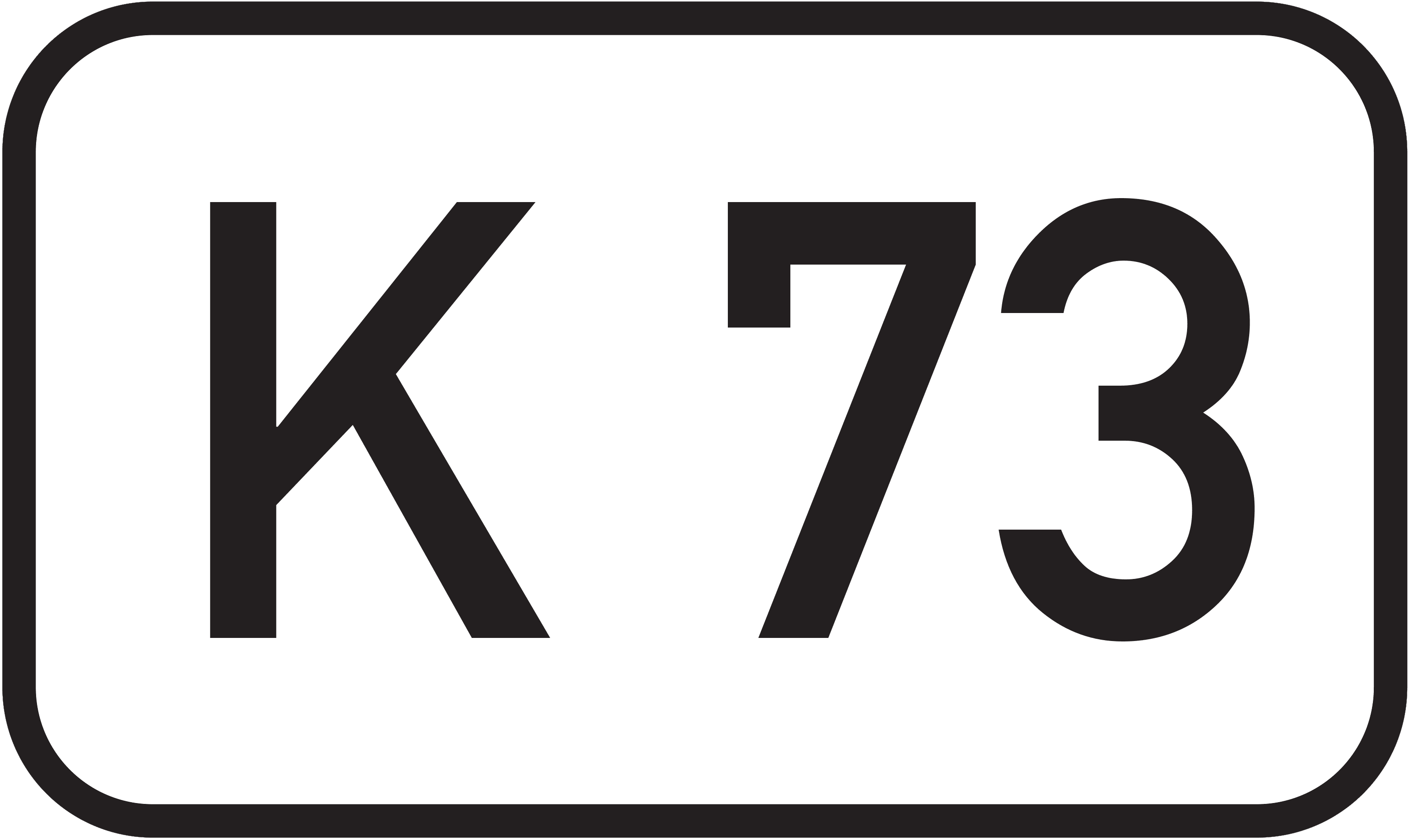 Straßenschild Kreisstraße K 73
