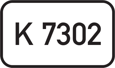 Straßenschild Kreisstraße K 7302
