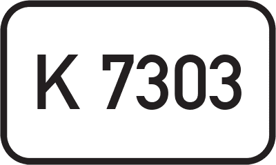 Straßenschild Kreisstraße K 7303