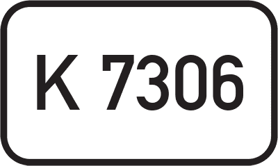 Straßenschild Kreisstraße K 7306