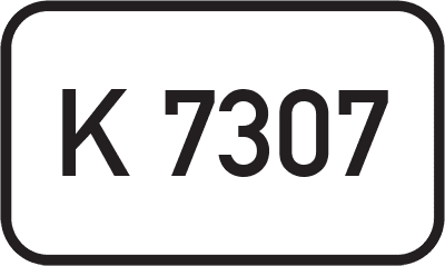 Straßenschild Kreisstraße K 7307