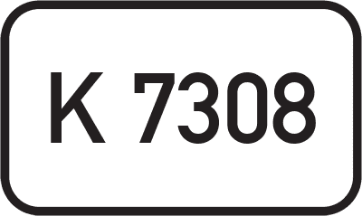 Straßenschild Kreisstraße K 7308