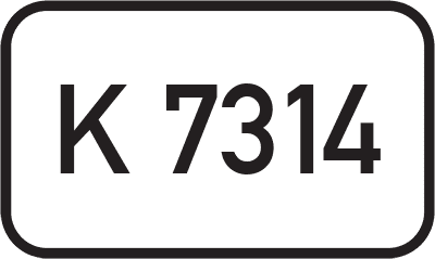 Straßenschild Kreisstraße K 7314