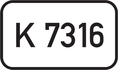 Straßenschild Kreisstraße K 7316