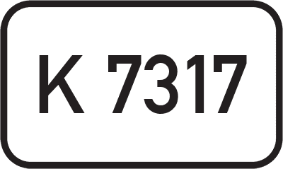 Straßenschild Kreisstraße K 7317