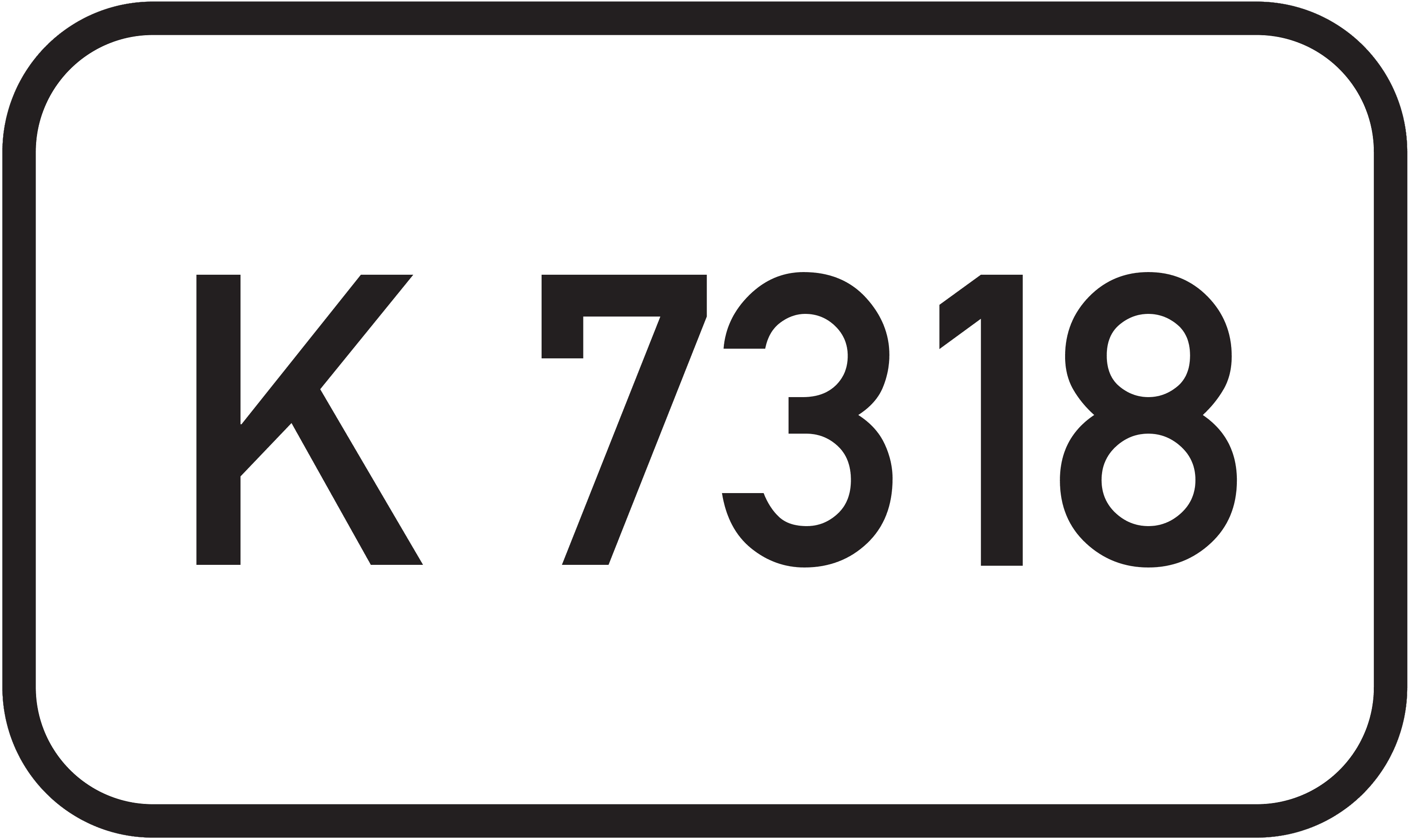 Straßenschild Kreisstraße K 7318