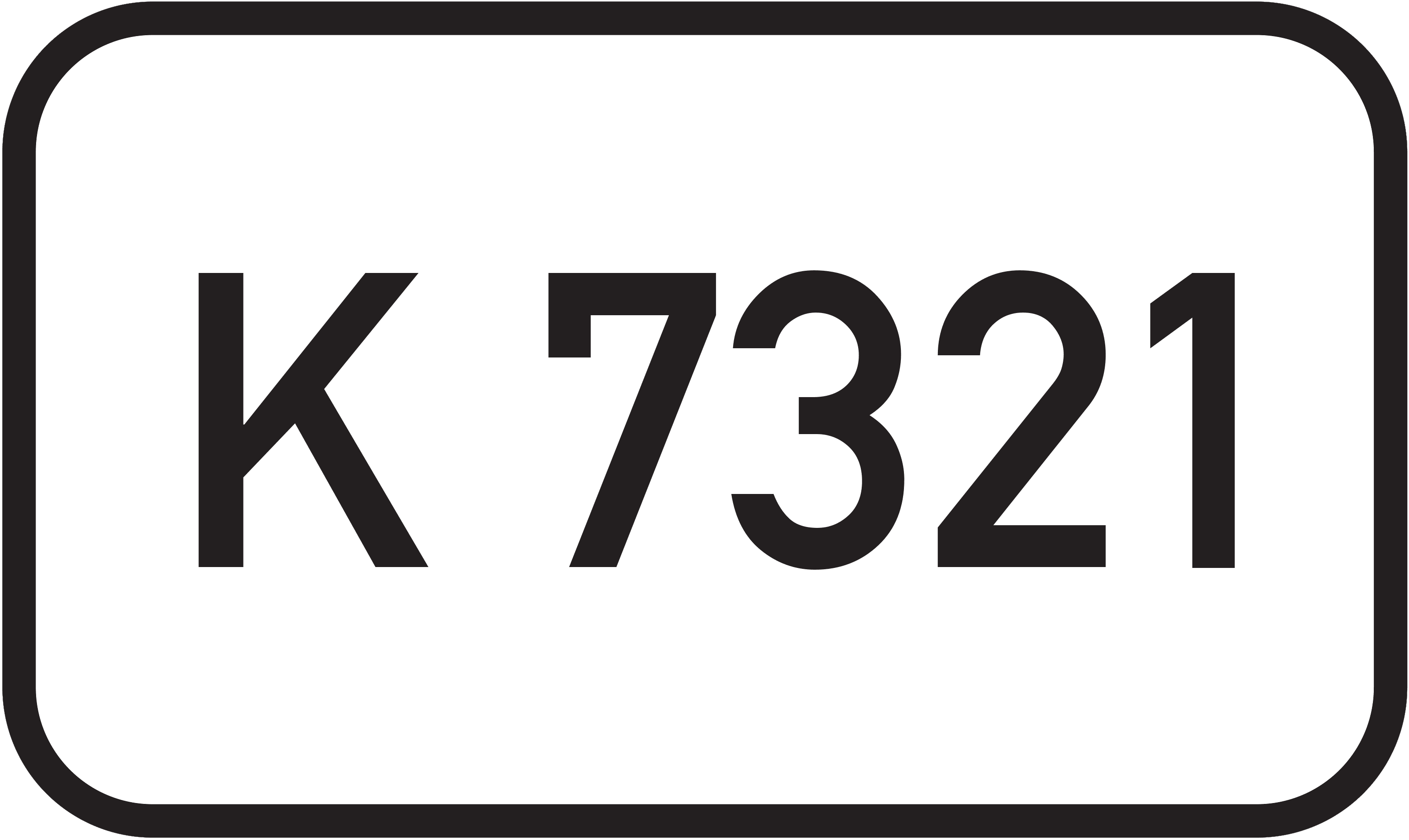 Straßenschild Kreisstraße K 7321