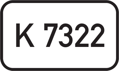 Straßenschild Kreisstraße K 7322