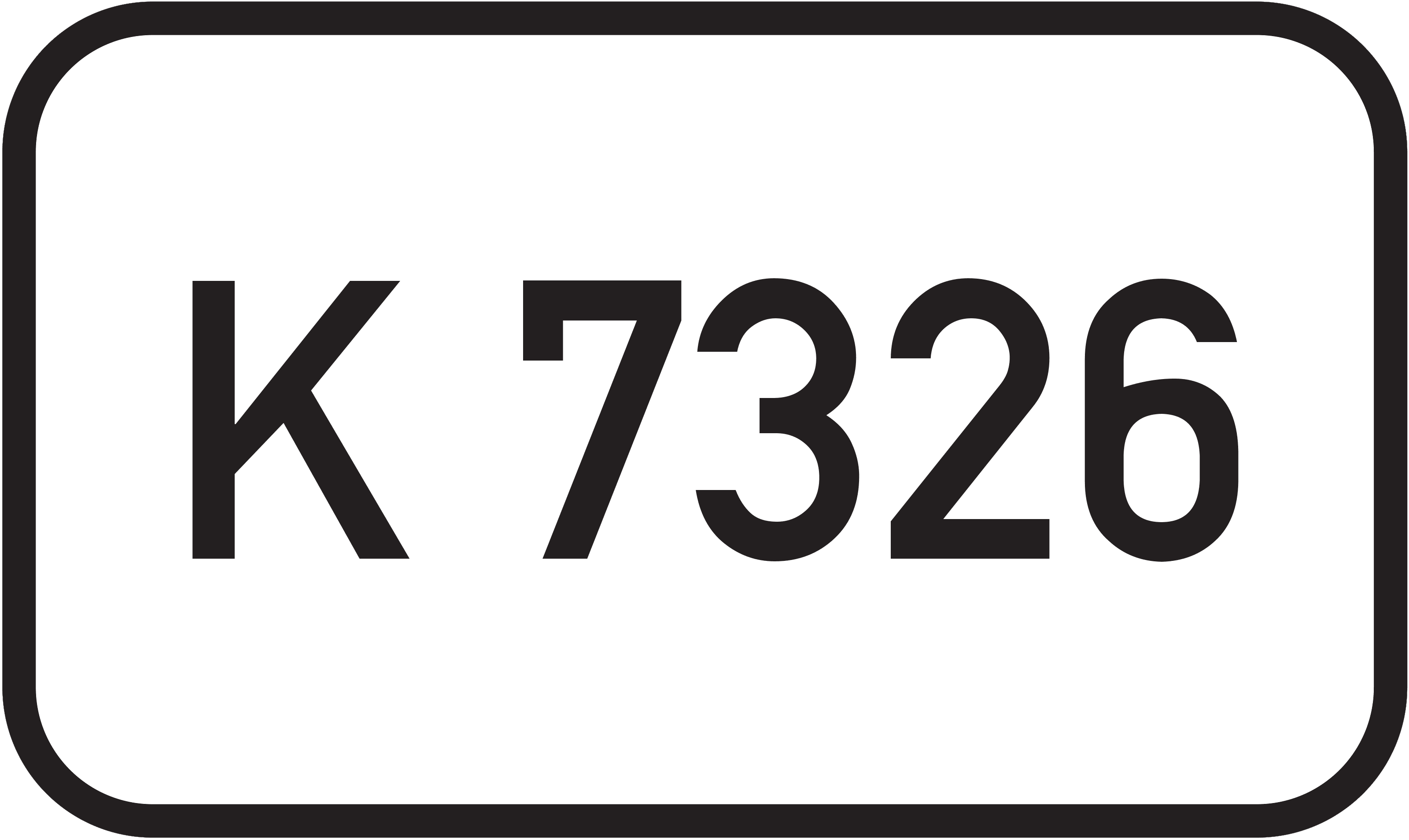 Straßenschild Kreisstraße K 7326