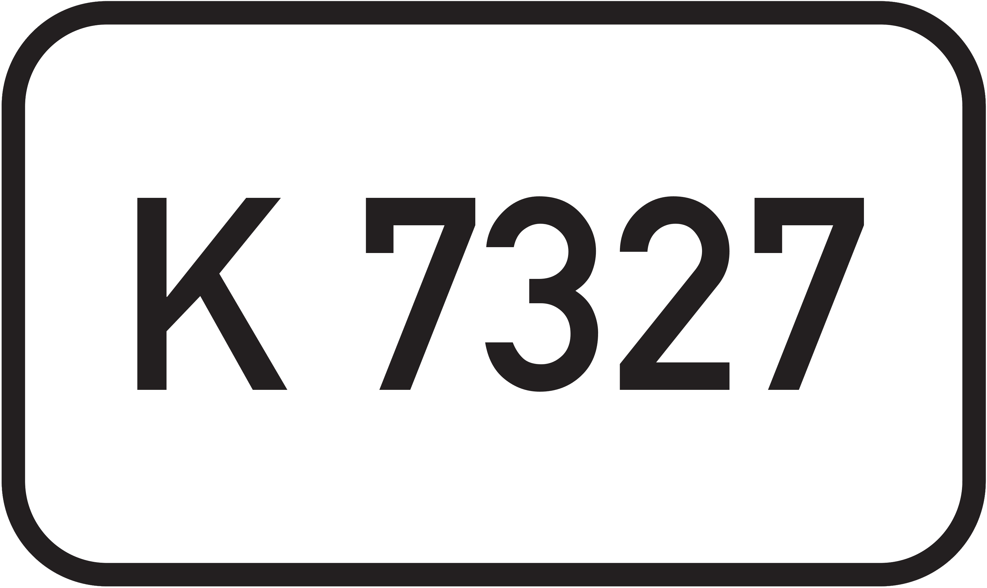 Straßenschild Kreisstraße K 7327
