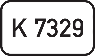 Straßenschild Kreisstraße K 7329