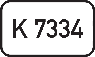 Straßenschild Kreisstraße K 7334