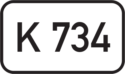 Straßenschild Kreisstraße K 734
