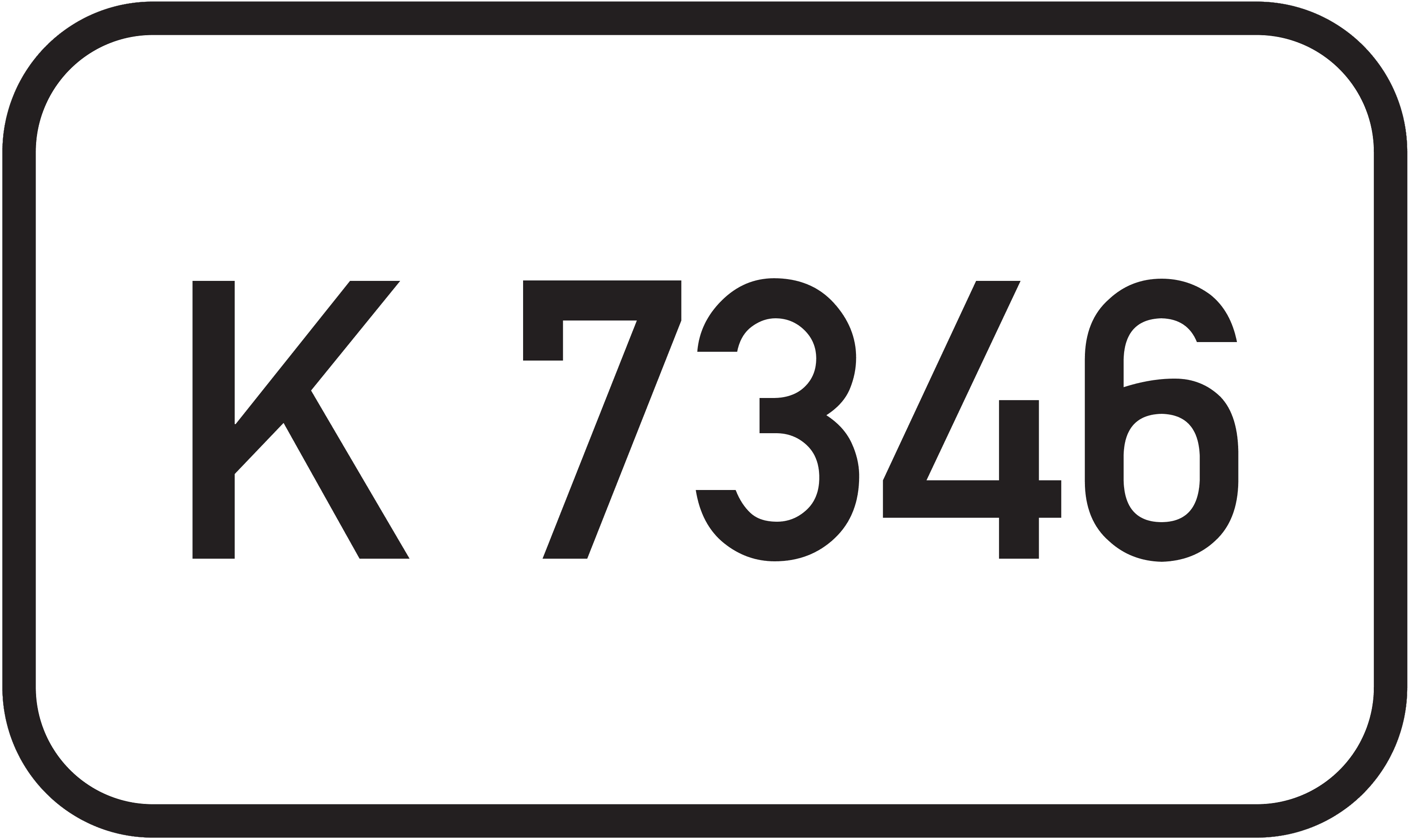 Straßenschild Kreisstraße K 7346