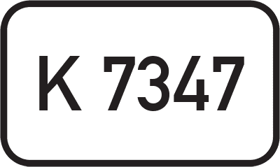 Straßenschild Kreisstraße K 7347