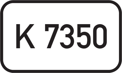 Straßenschild Kreisstraße K 7350