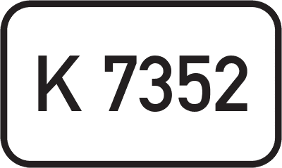 Straßenschild Kreisstraße K 7352