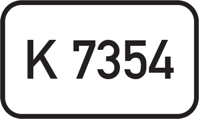 Straßenschild Kreisstraße K 7354