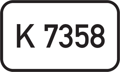 Straßenschild Kreisstraße K 7358